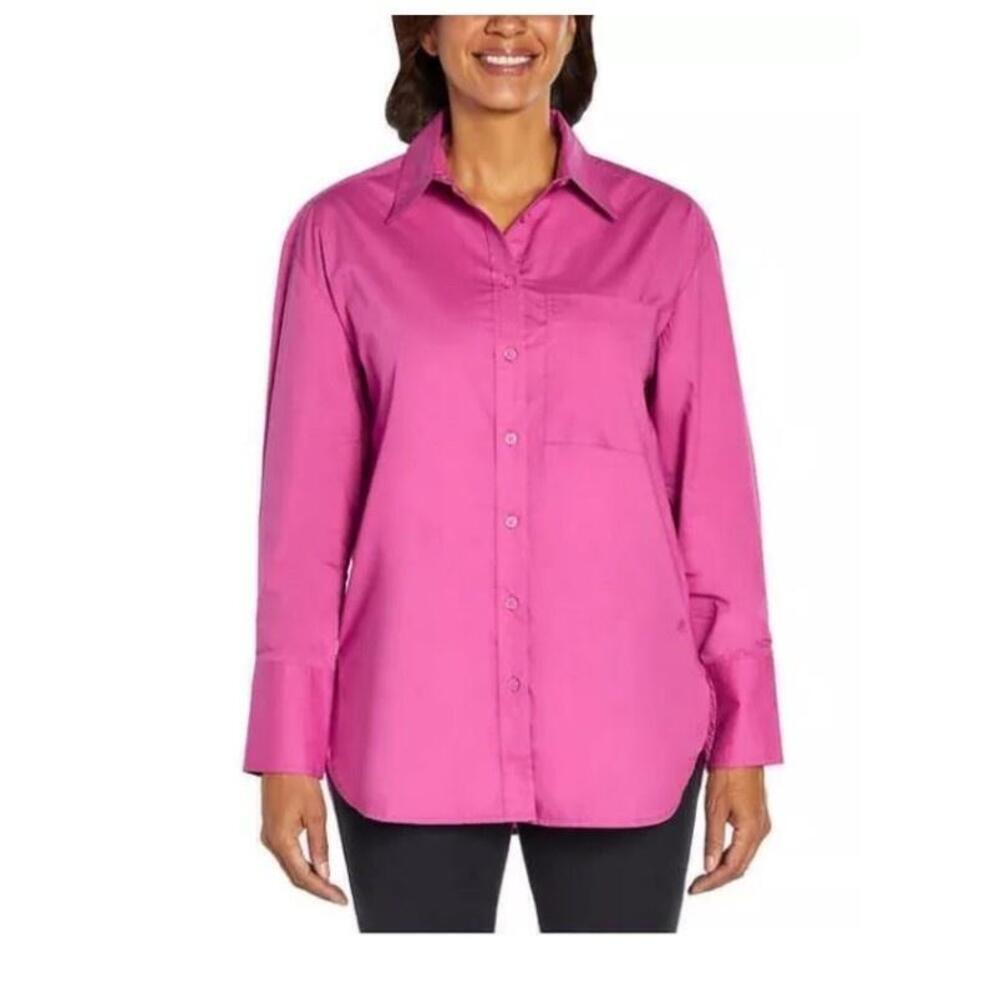 Banana Republic Ladies Button Front Shirt, Pink, Medium AK